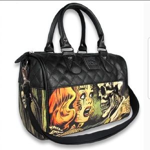 Liquor Brand Horror shoulder bag girl vs skeleton
